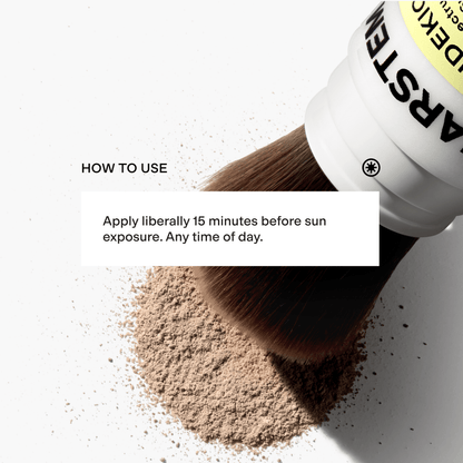 How to apply CLEARSTEM SUNNYSIDEKICK brush-on SPF 30 over makeup