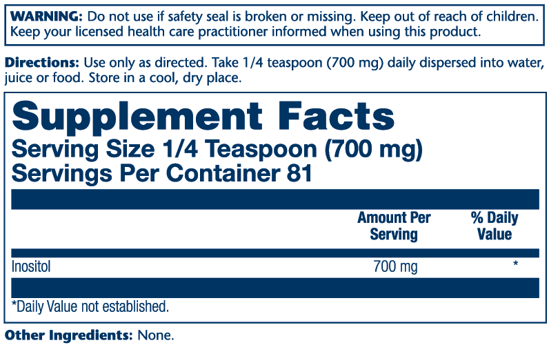 Solaray Inositol Powder 4 oz